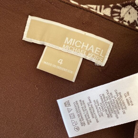 Michael Kors Sheath Logo Buttons Sleeveless Casual Dress - Picture 7 of 7